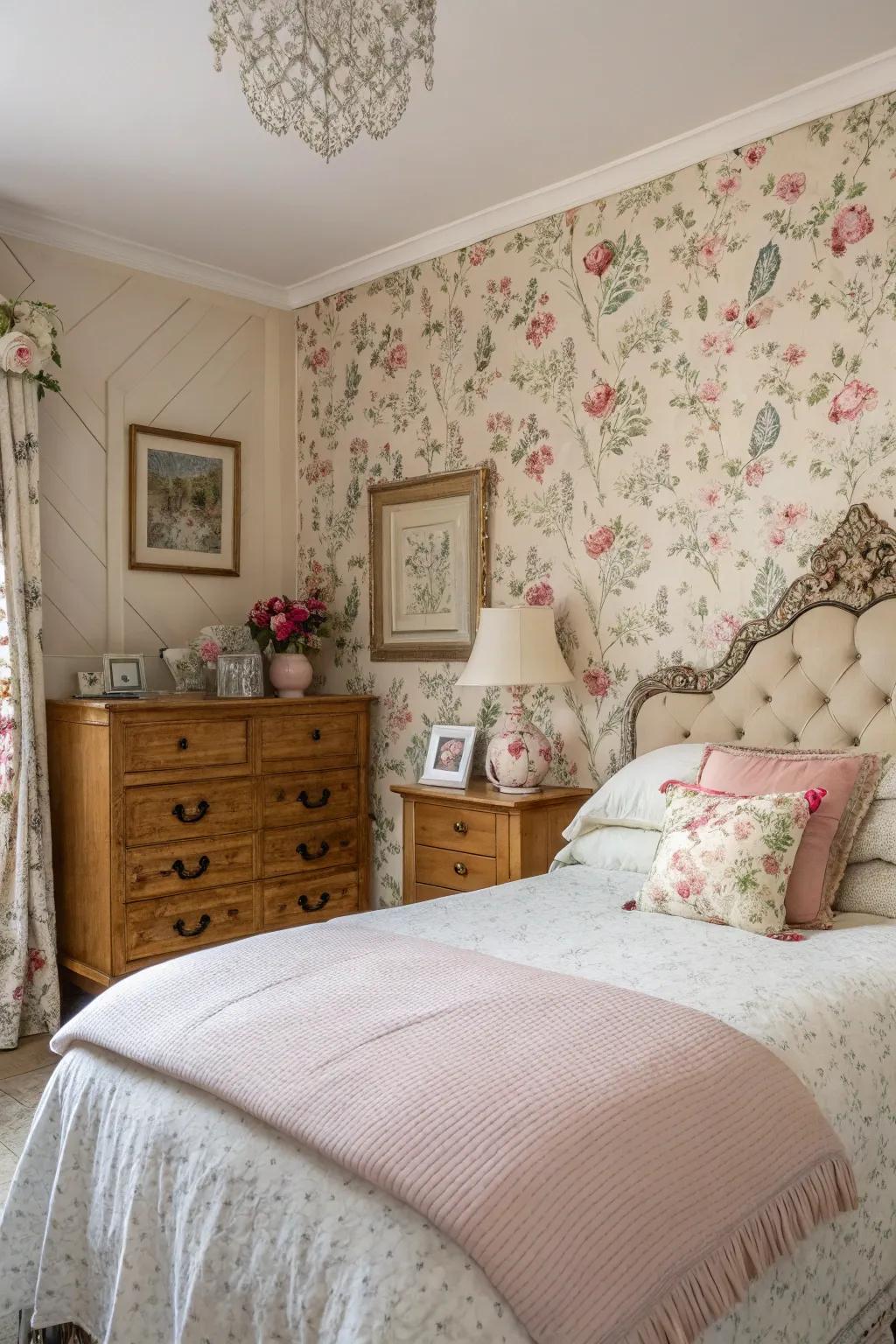 Flower-themed designs add elegance and romance to any bedroom.