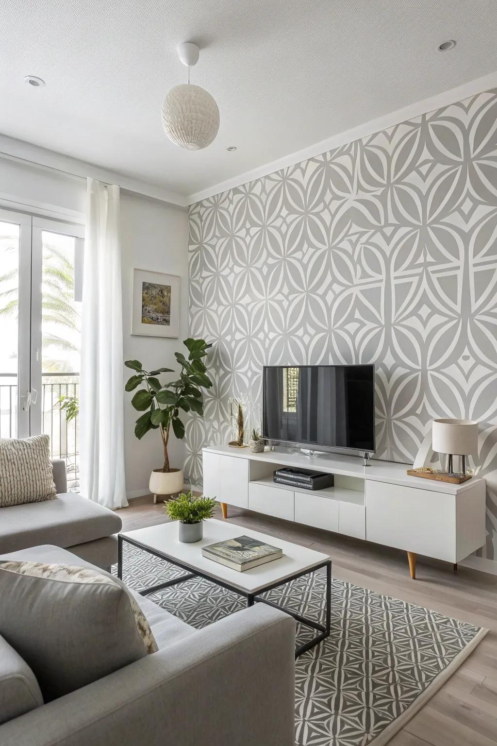 Revamp your room with textured geometric designs for a contemporary effect.