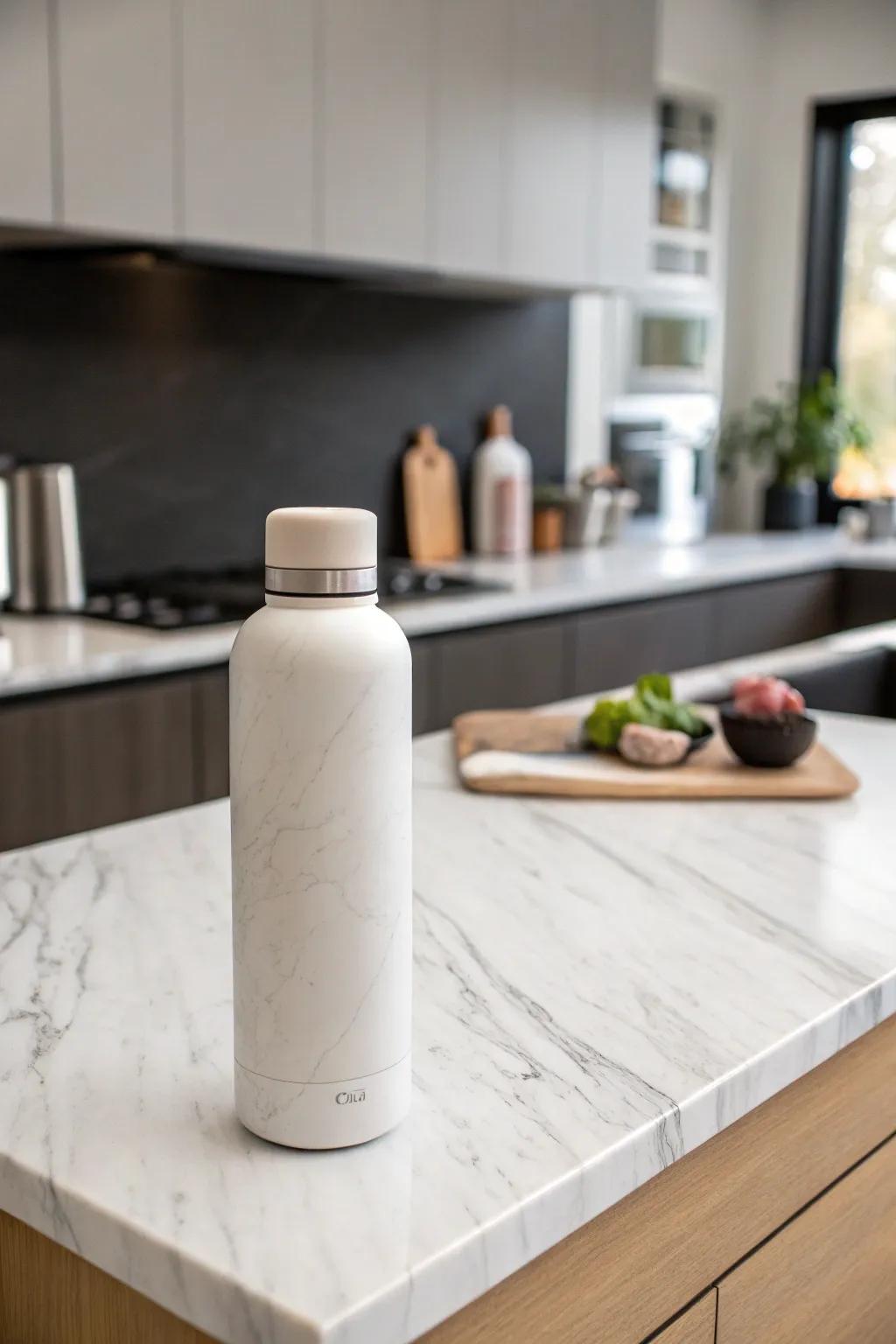 A minimalist water bottle that complements any decor.