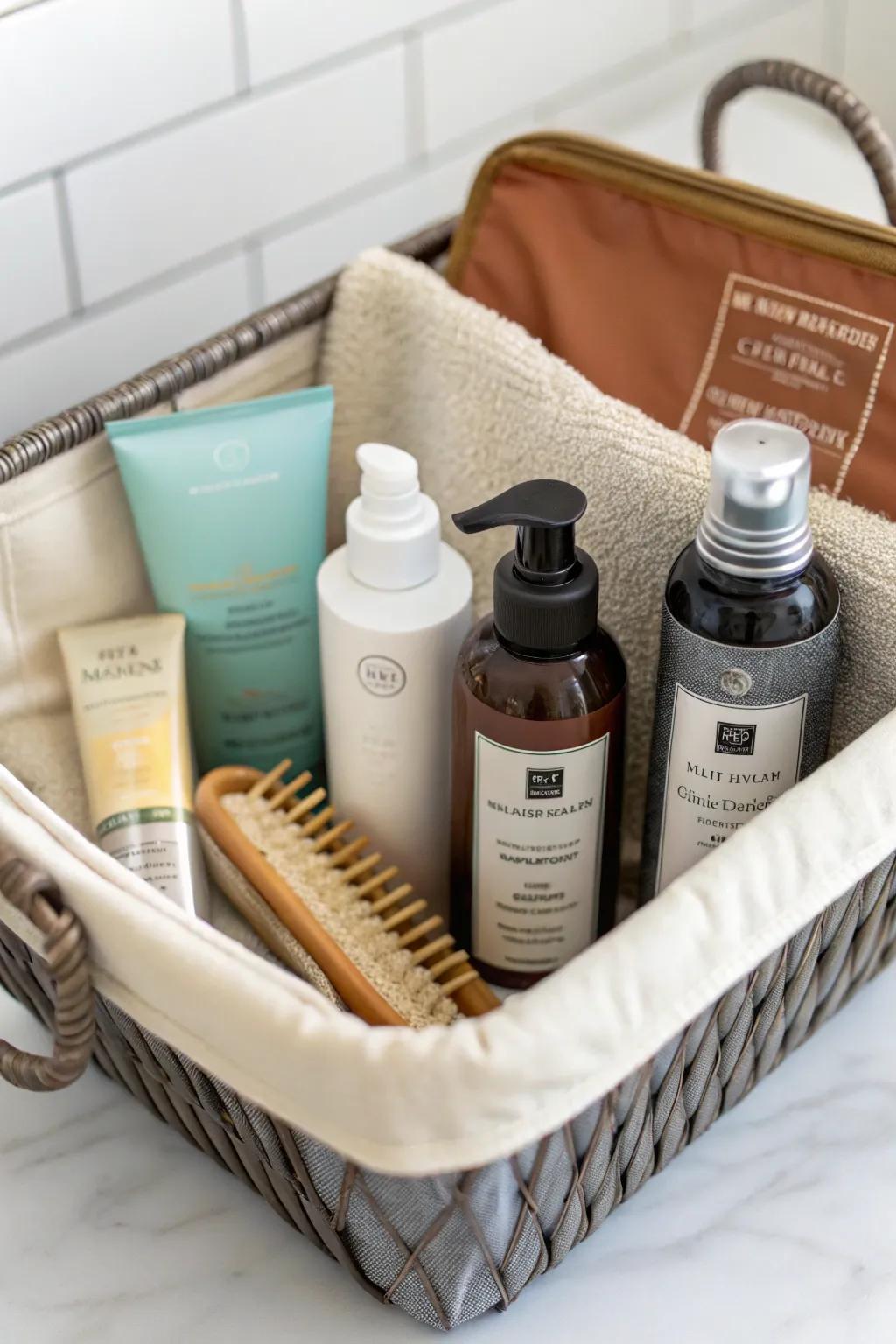 Personal care items ensure guests can refresh themselves effortlessly.