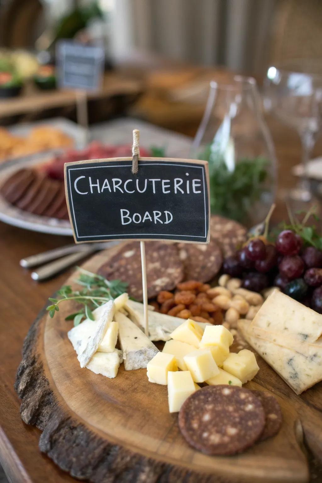 Personalized delicacy tags contribute a thoughtful detail.