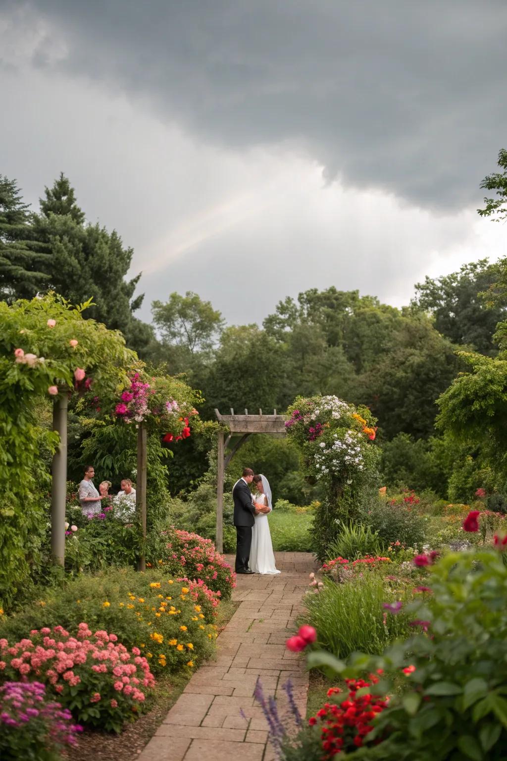 Embrace the allure of nature with a garden party wedding theme.