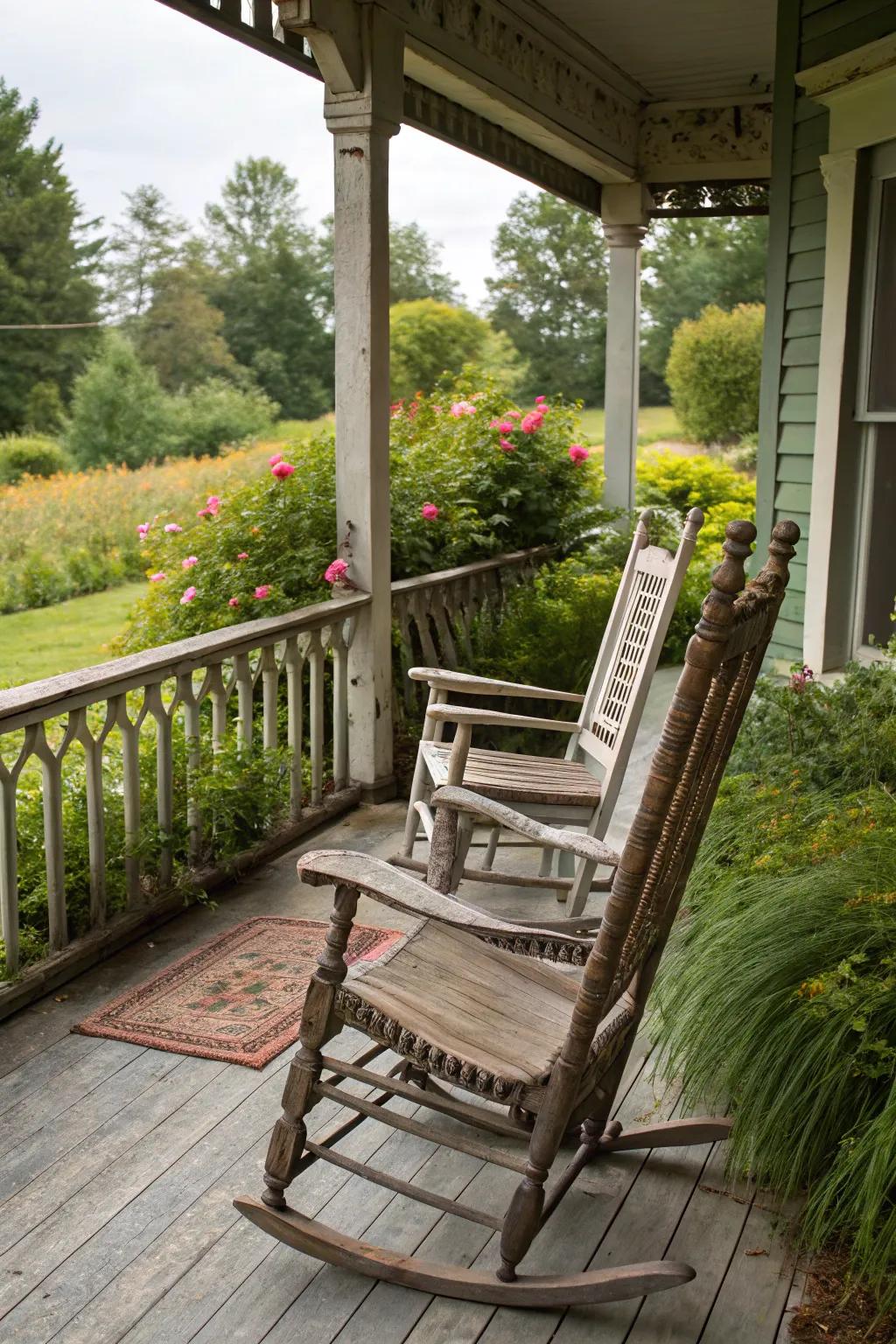 Lasting comfort with traditional rocking seats.