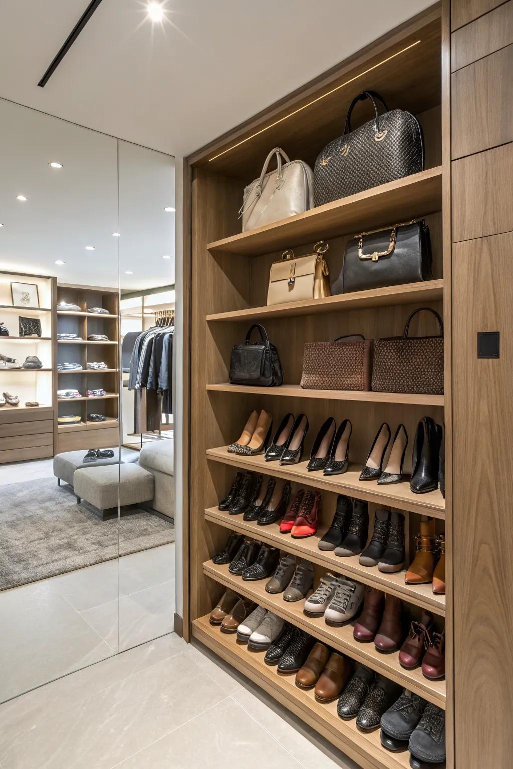 Open shelves provide effortless access and a fashionable showcase.