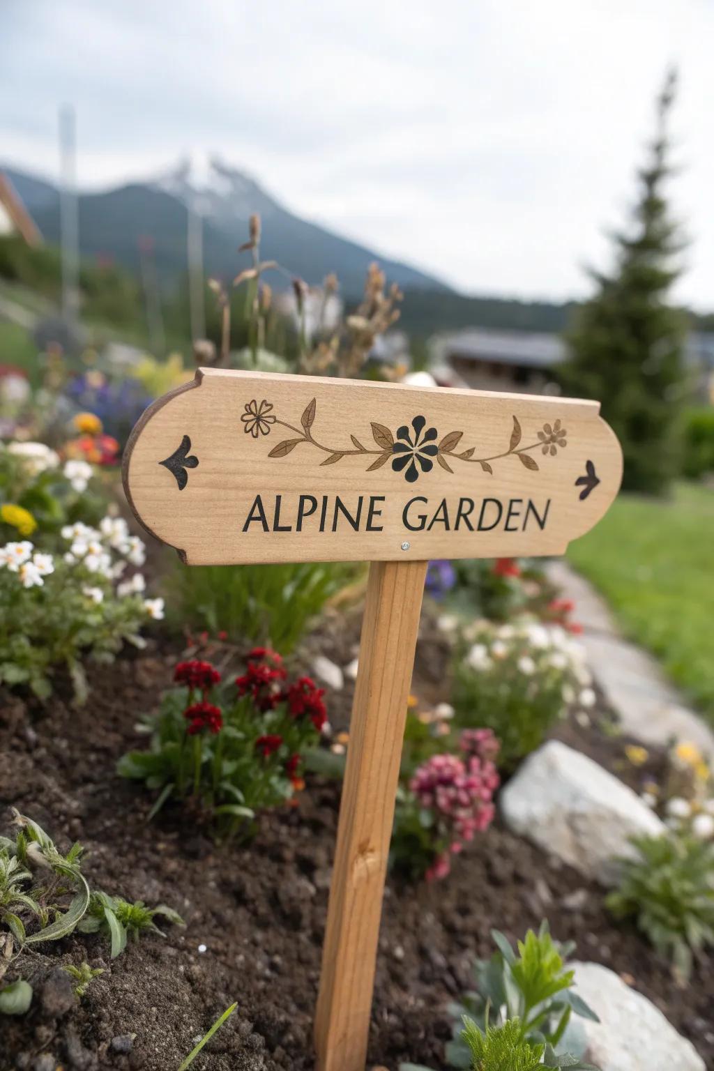 Personal touches with charming plant markers.