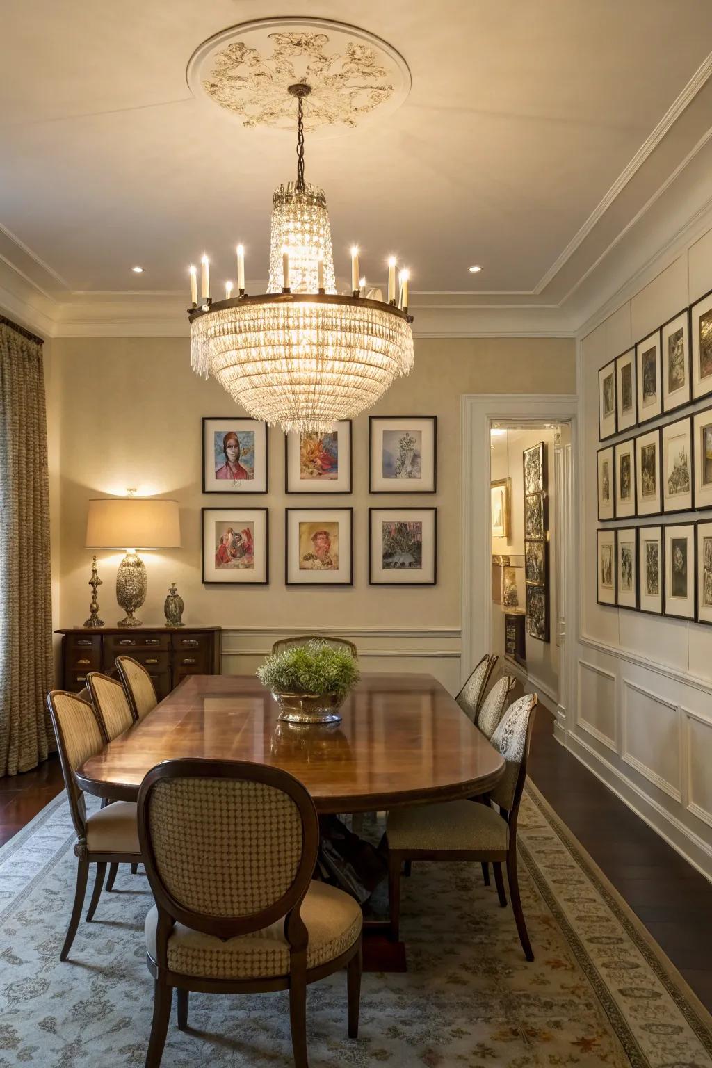 Hanging fixtures introduce sophistication and accentuate your art with exquisite illumination.