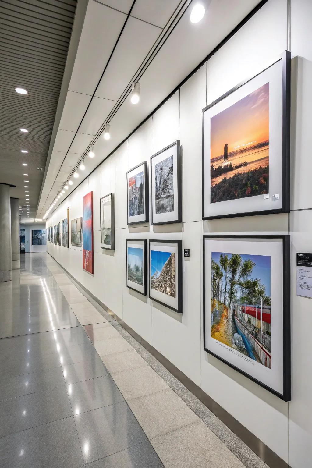 Refined magnetic housings for an effortless art print presentation.