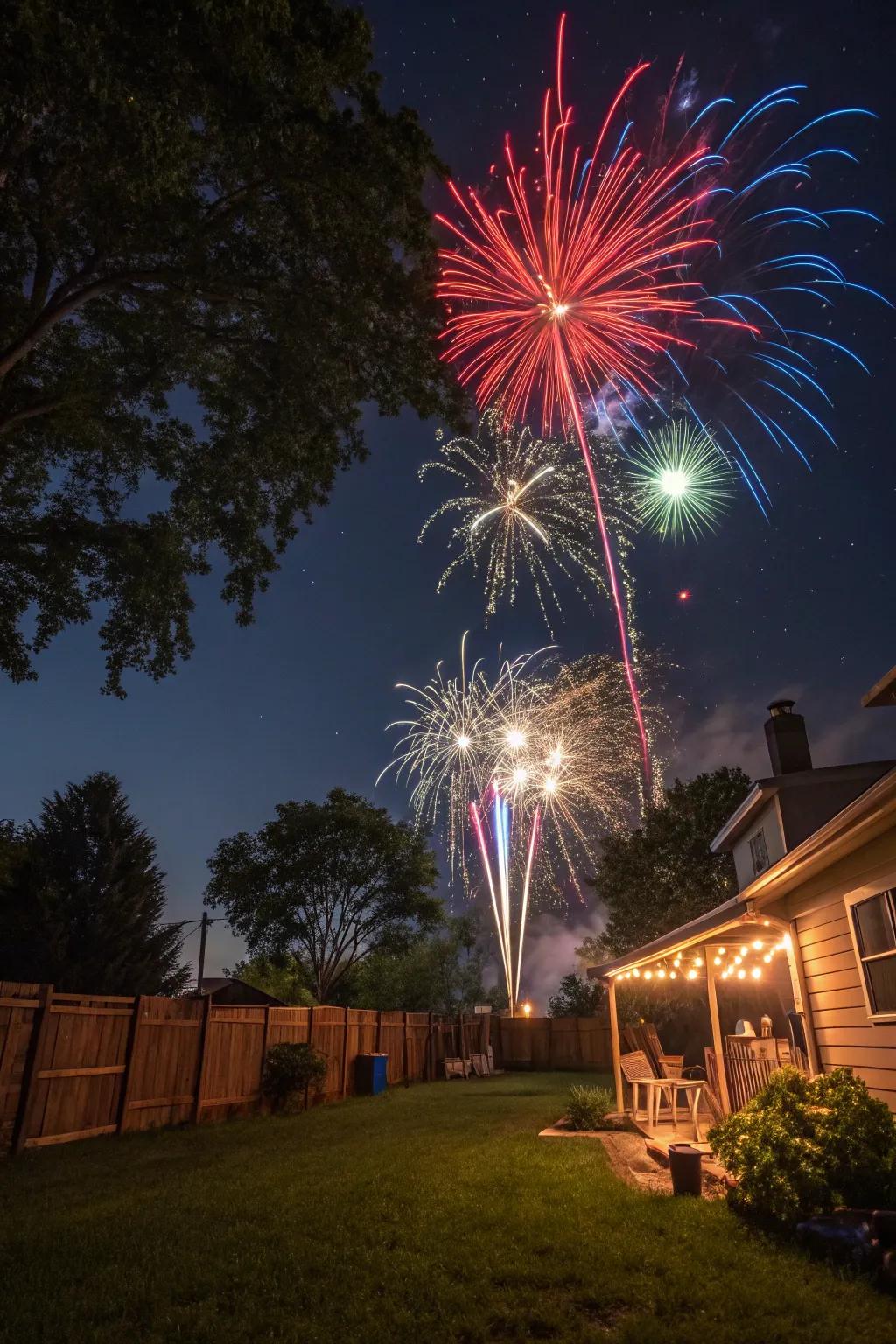 A surprise fireworks show is a stunning finale to an unforgettable evening.