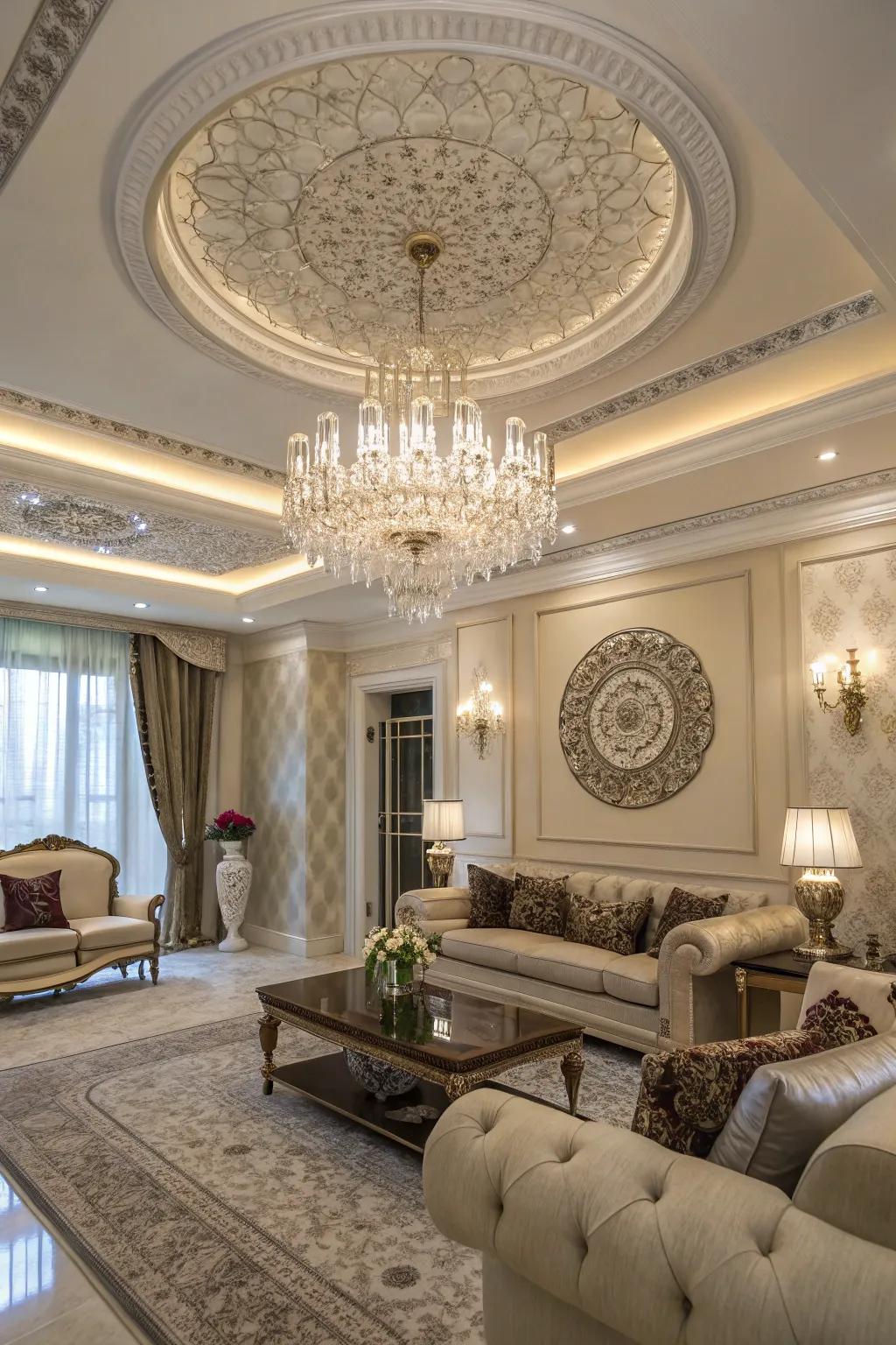 Reflective accents enhance light and space.