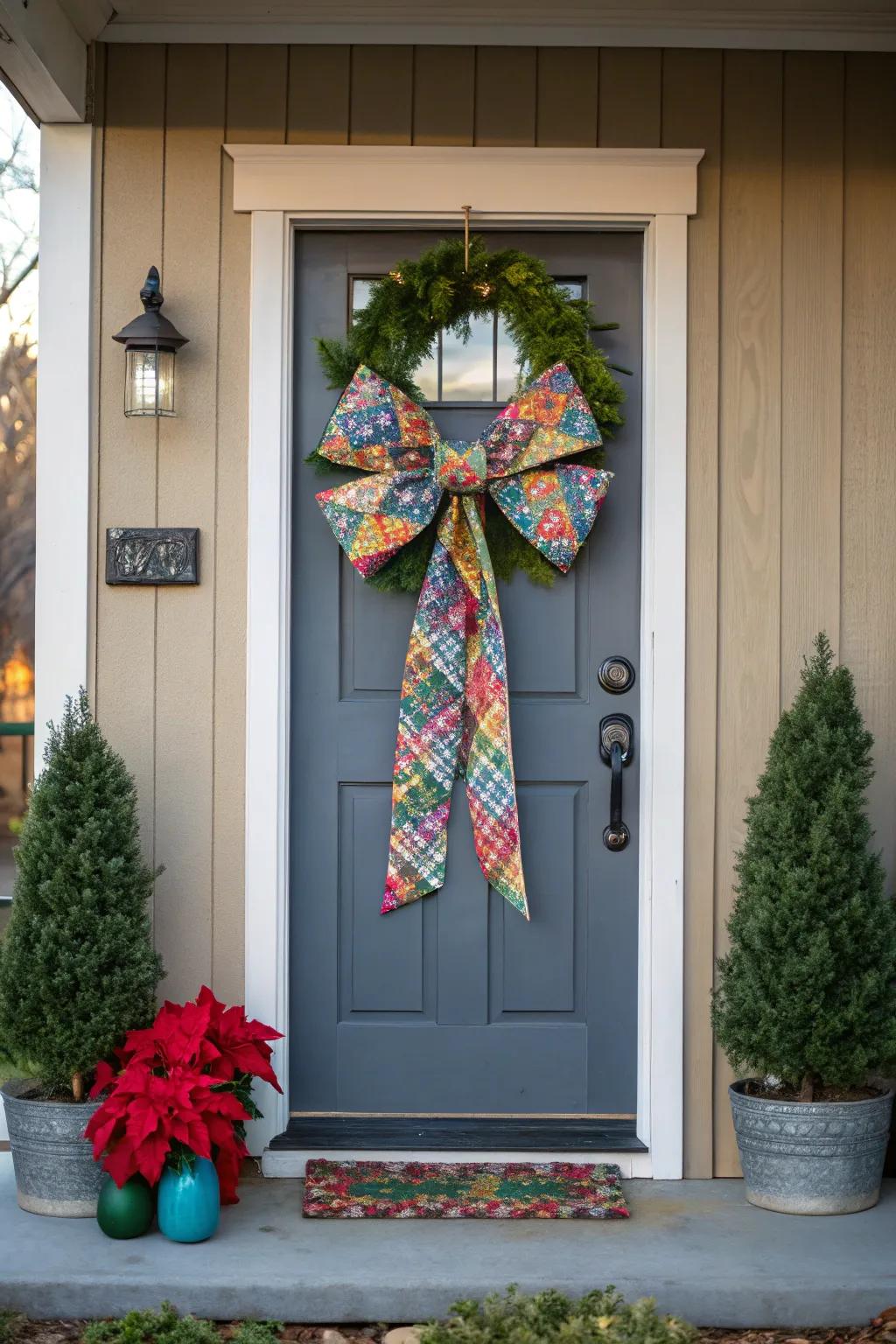 Decorate sustainably with an eco-friendly fabric bow.