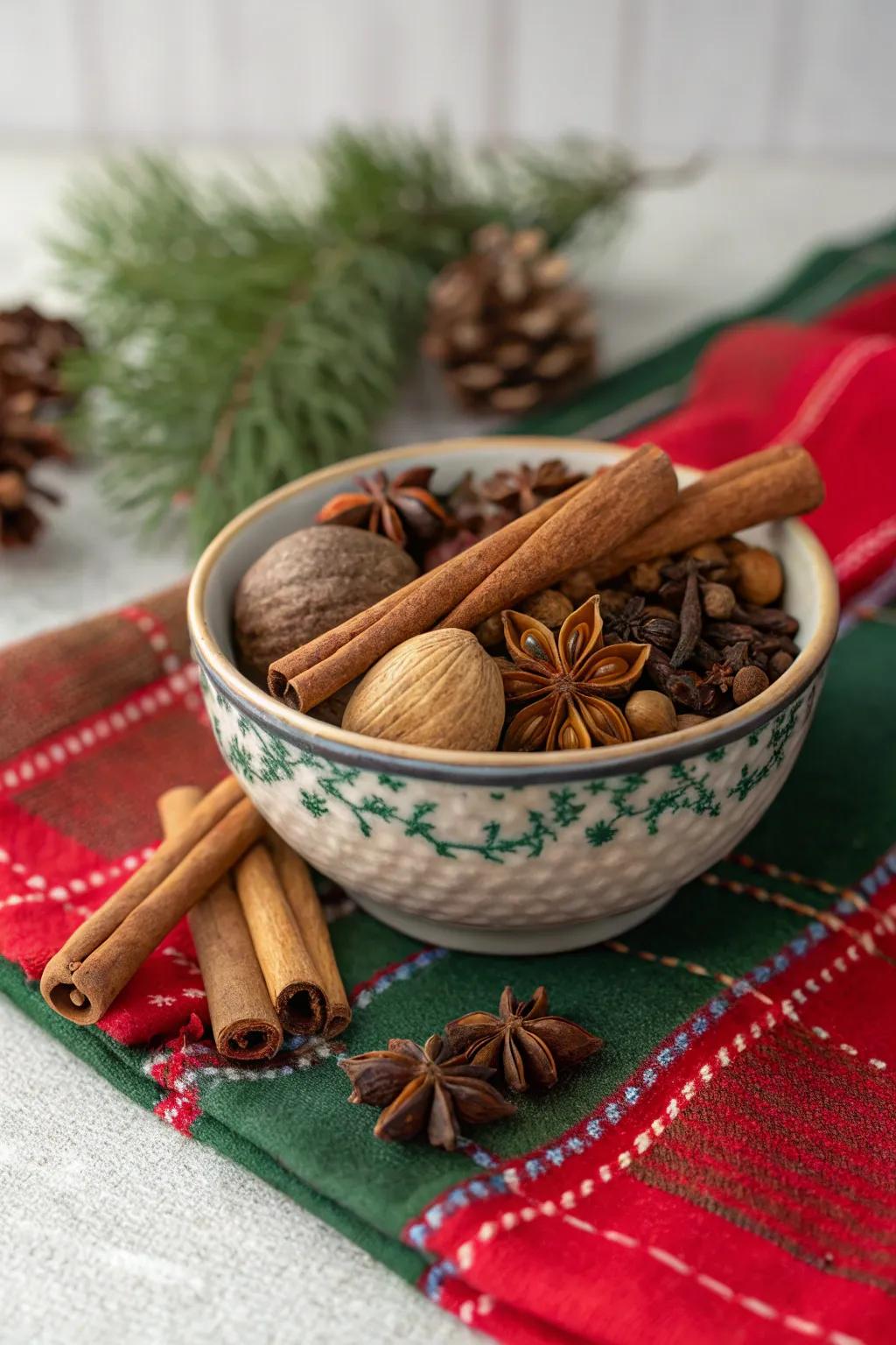 Celebratory seasonings to sprinkle for enhanced aroma.