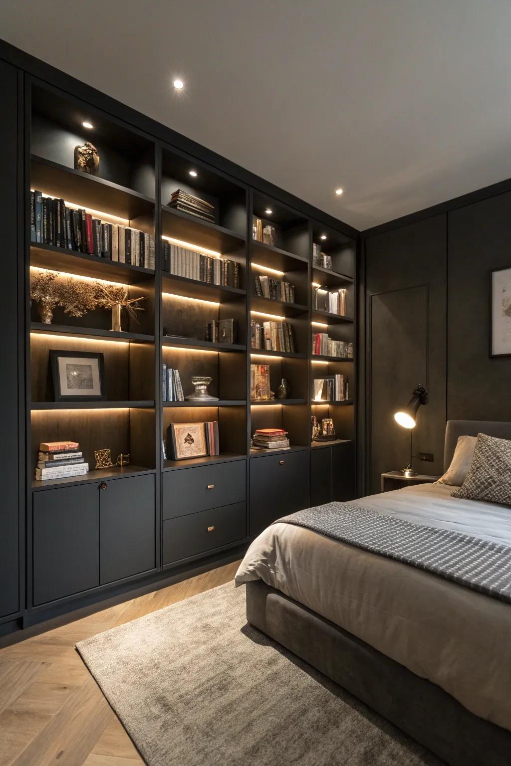 Built-in planking delivers storage and preserves a seamless aesthetic.