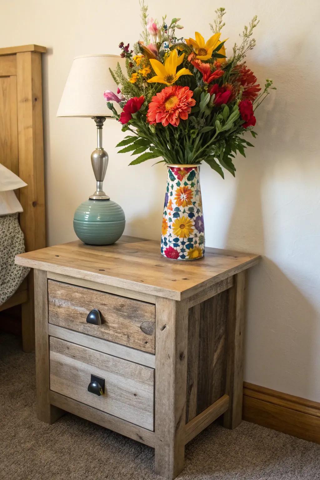 An unforeseen color pop adds vibrancy to the decor.