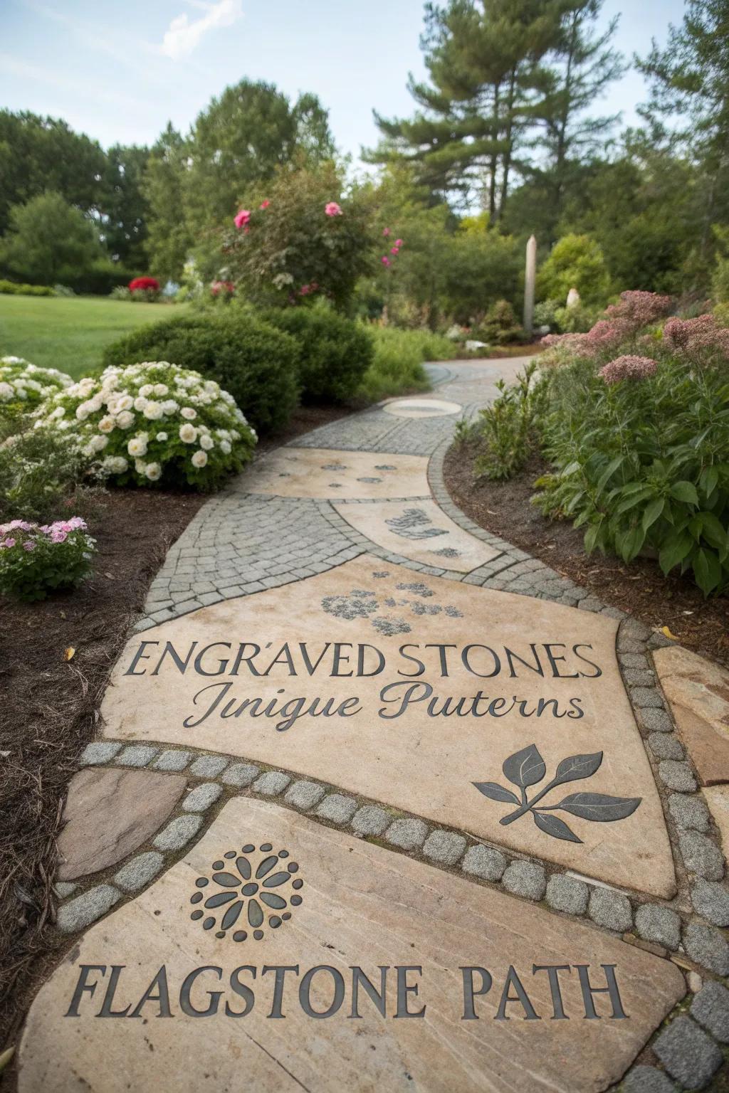 A personalized sandstone path mirroring individual flair and creativity.