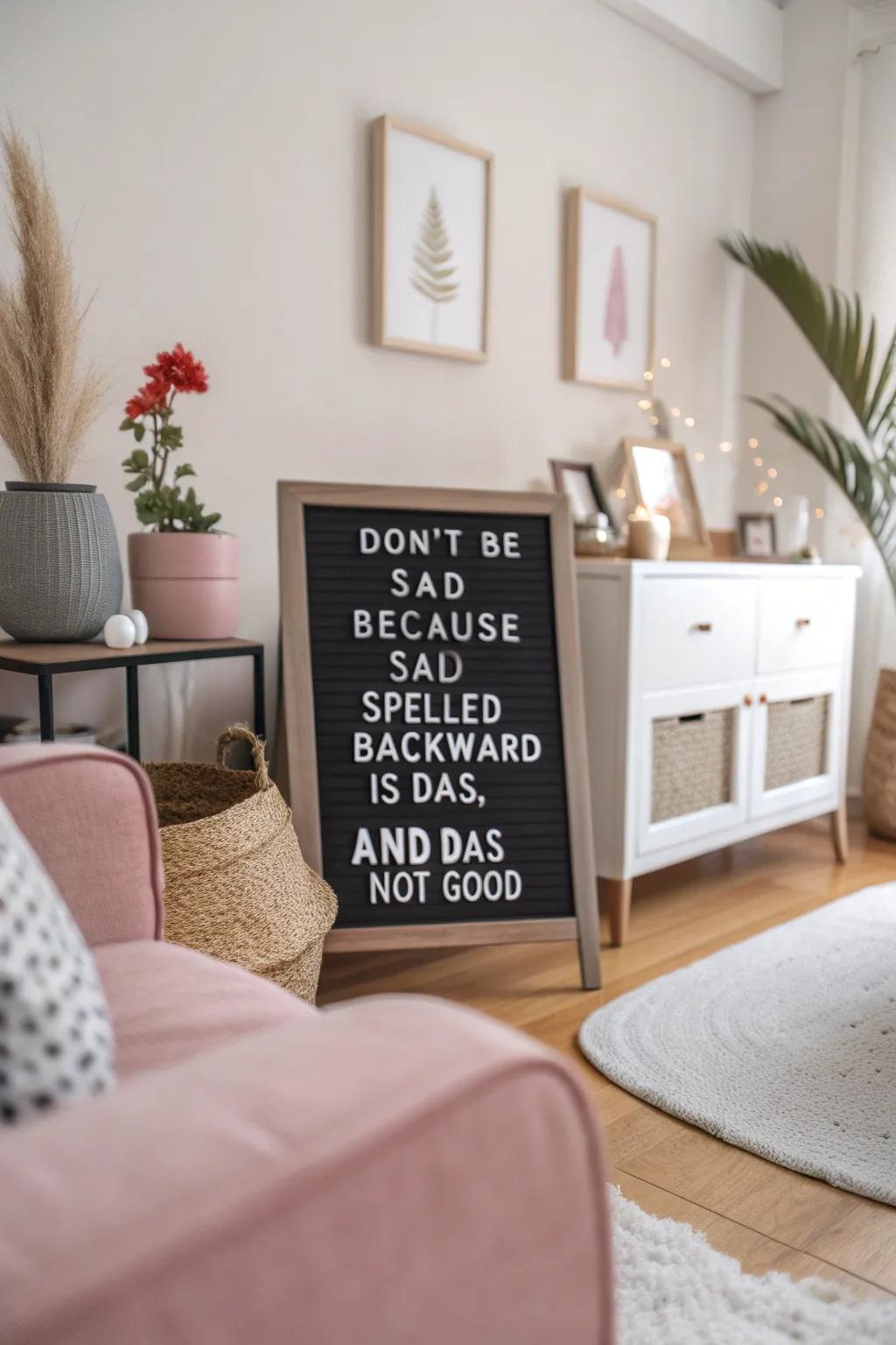 A clever way to keep spirits high at home.