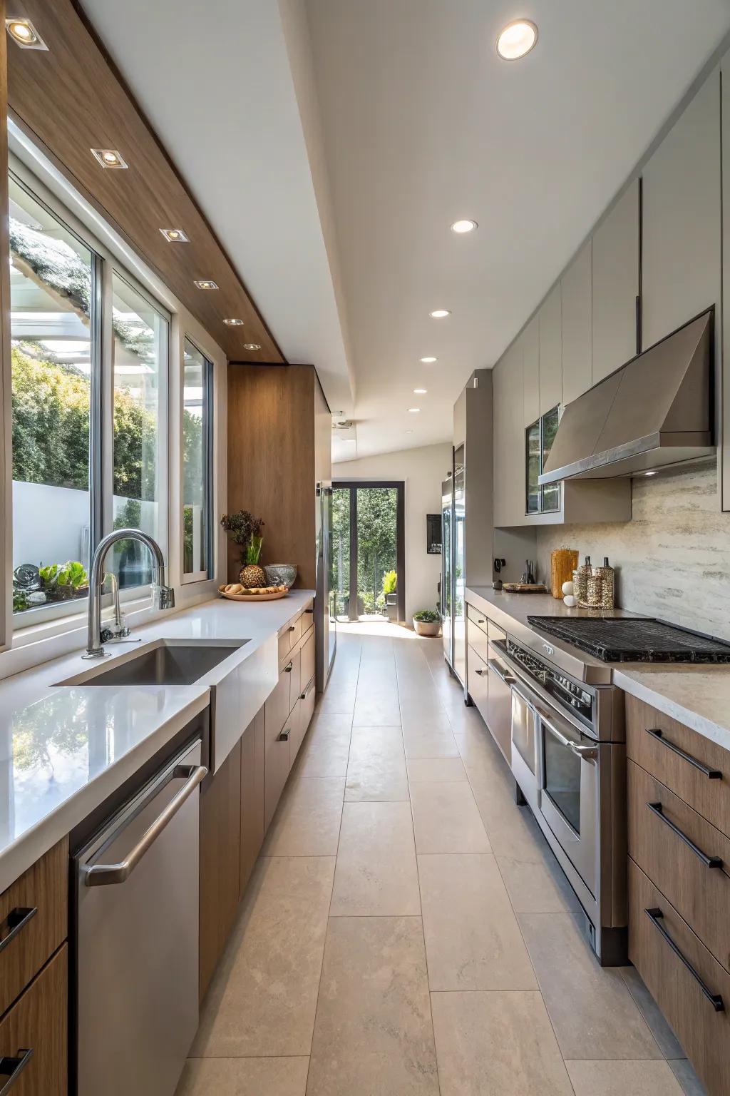 Having a semi-open design encourages more movement and communication.
