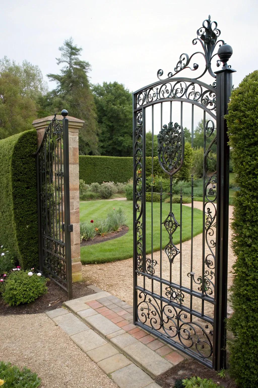 Personalized touch of a custom gate.