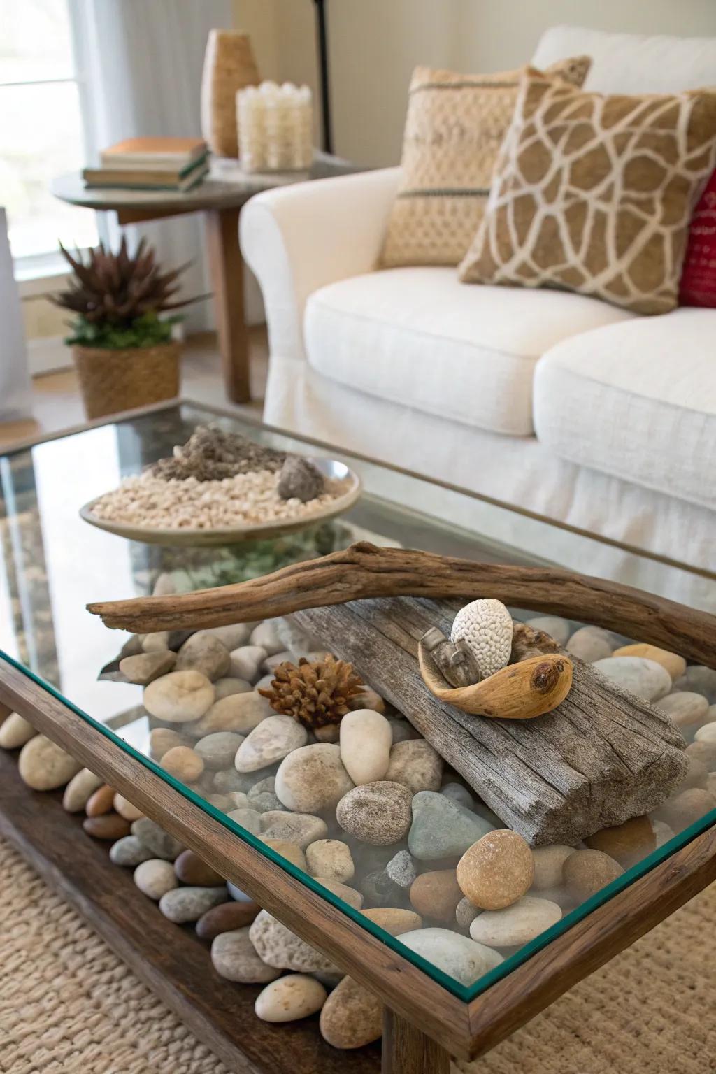 Subtle rustic charm comes from natural elements in your decor.