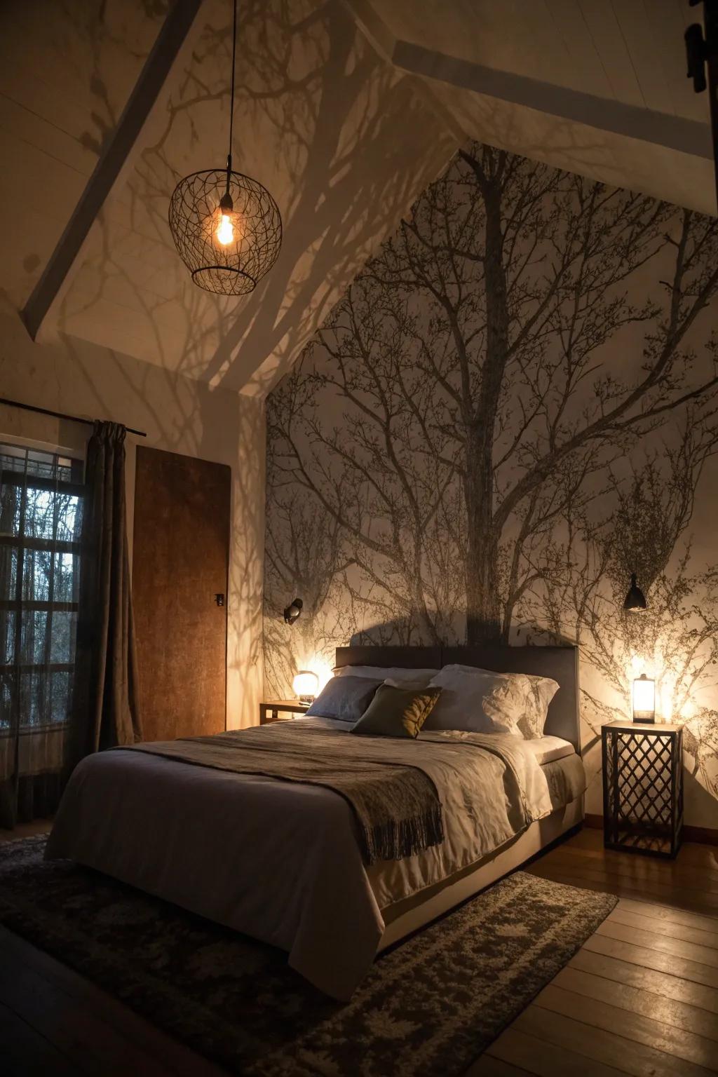 Astonishing shadows give the room a life of its own.