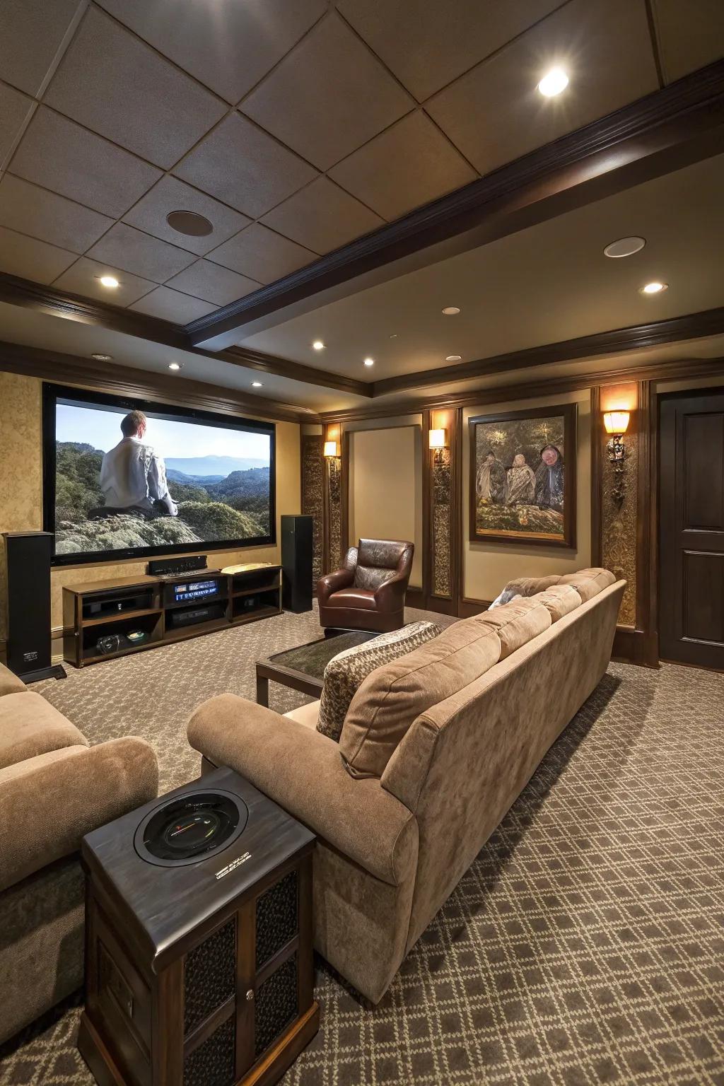 A home theater bringing movies to life.