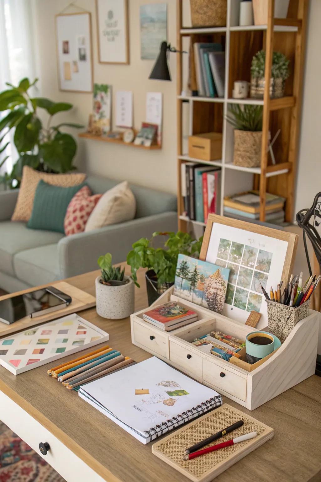 DIY projects introduce a personal and artistic flair to your office décor.