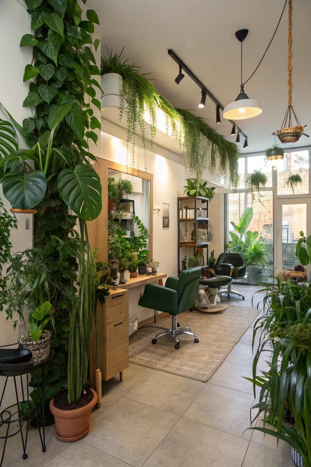 Plants bring freshness and vibrancy.