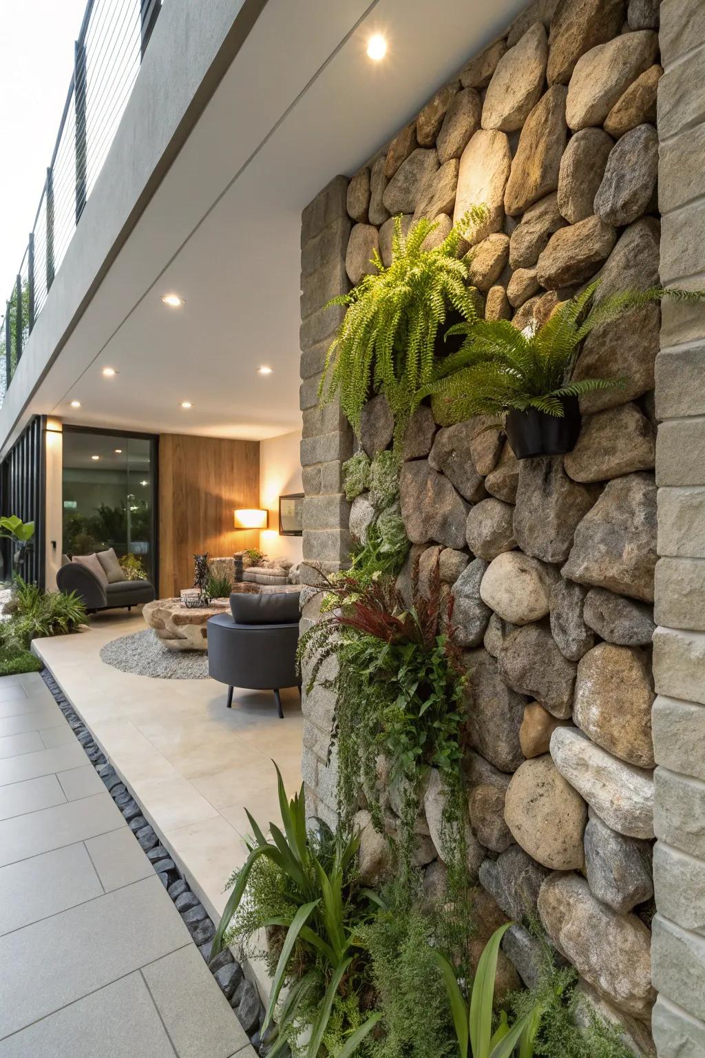 Stone display wall decor turns your walls into living canvases.
