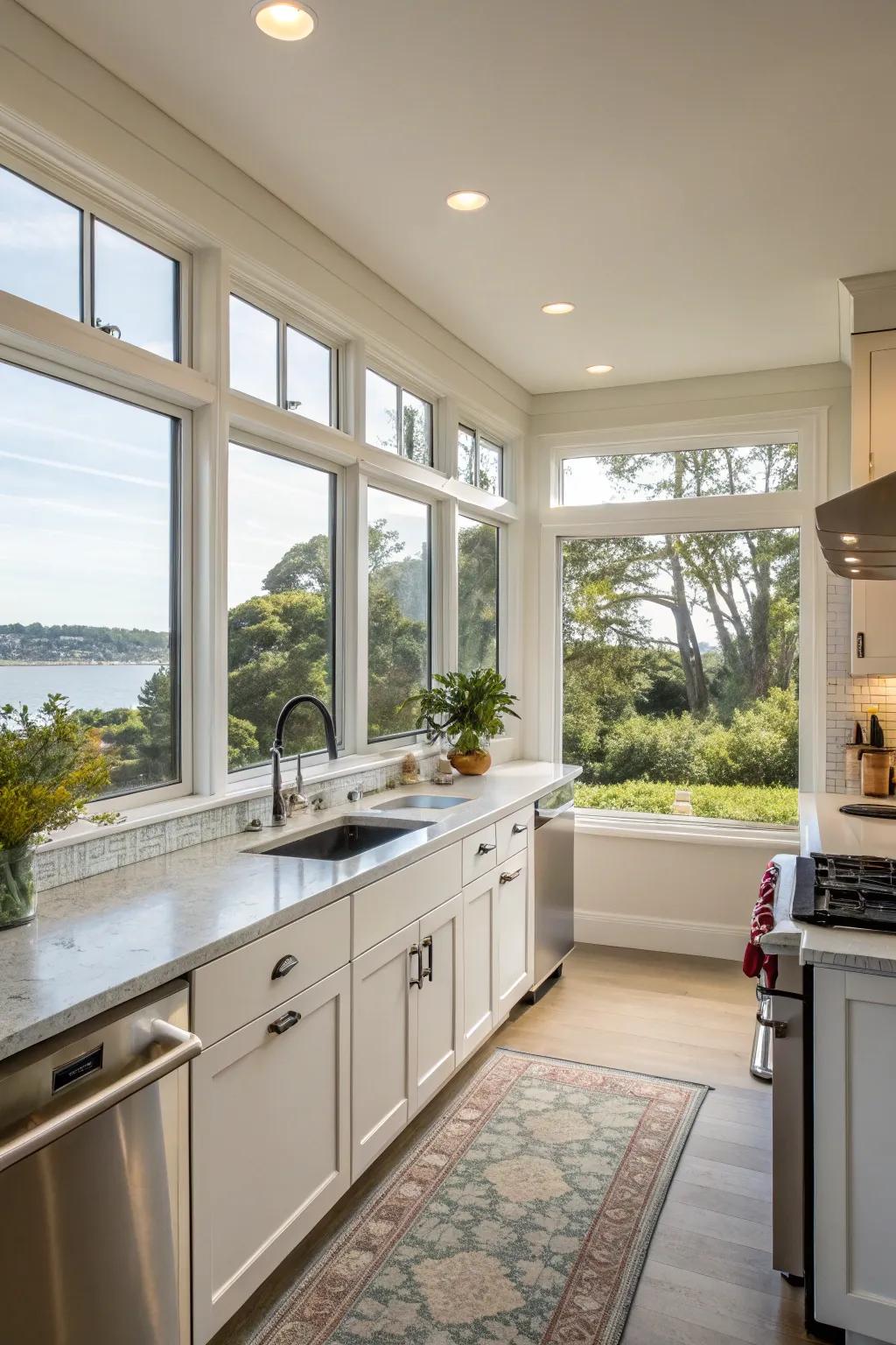 Indoor windows have the ability to brighten your kitchen and let in more sunlight.