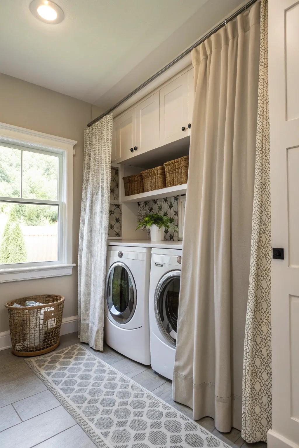 Curtains are great to hide things.