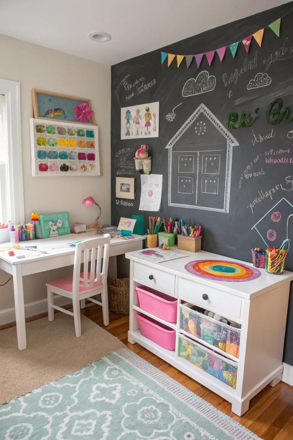 An area designed for creative expression and imagination.