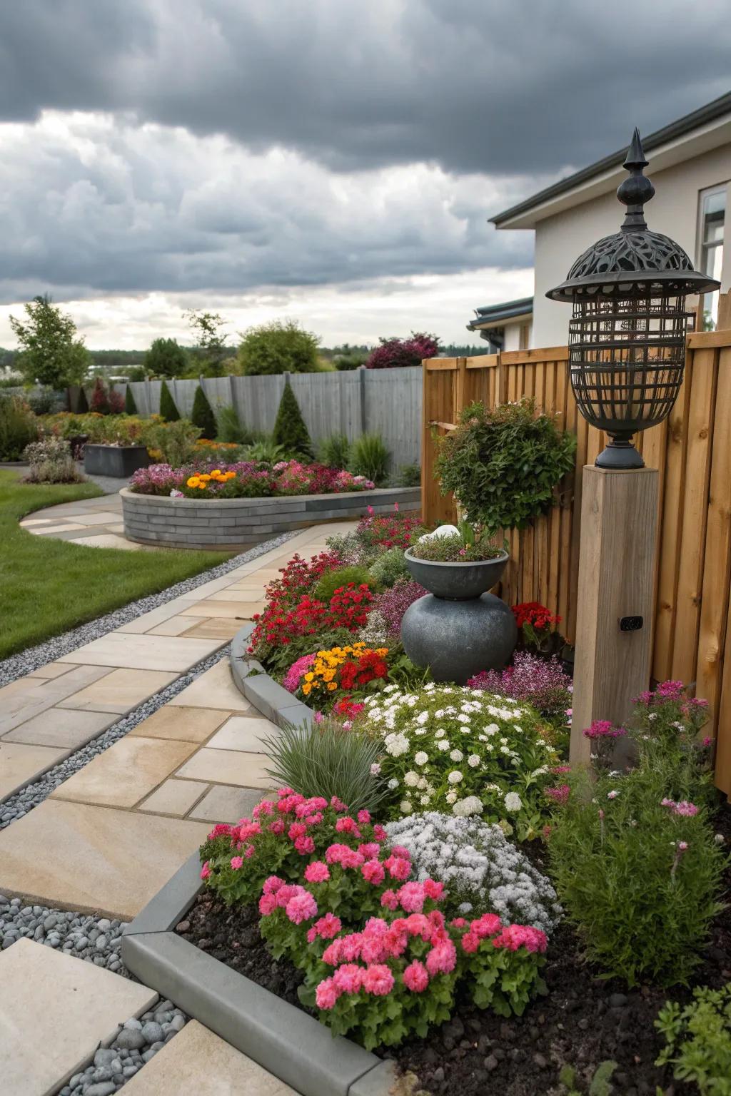 A fusion of styles creates a unique and personalized garden.