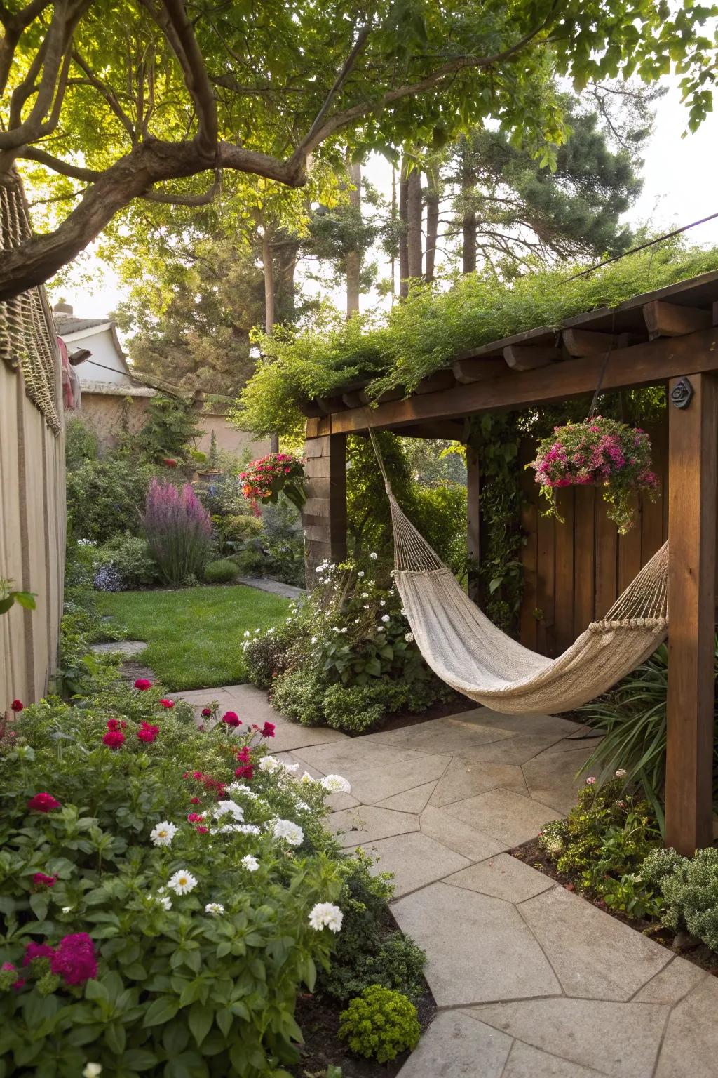 A hidden hideaway nook furnishes a secluded recess in your outdoor retreat.