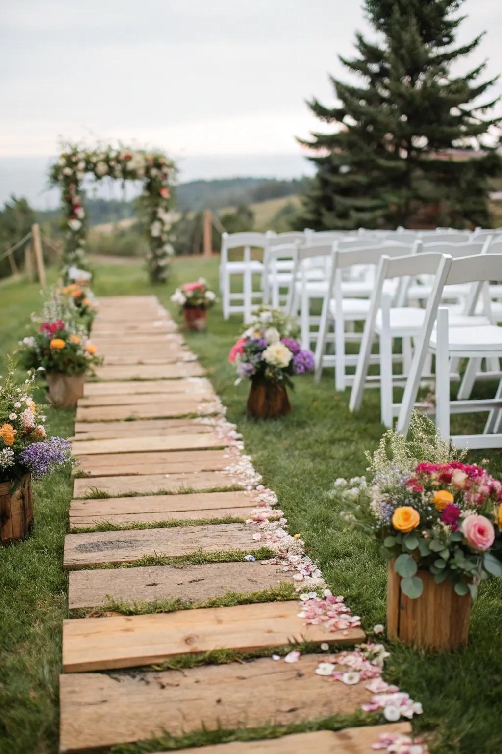 Enhance rustic charm using timber segments.