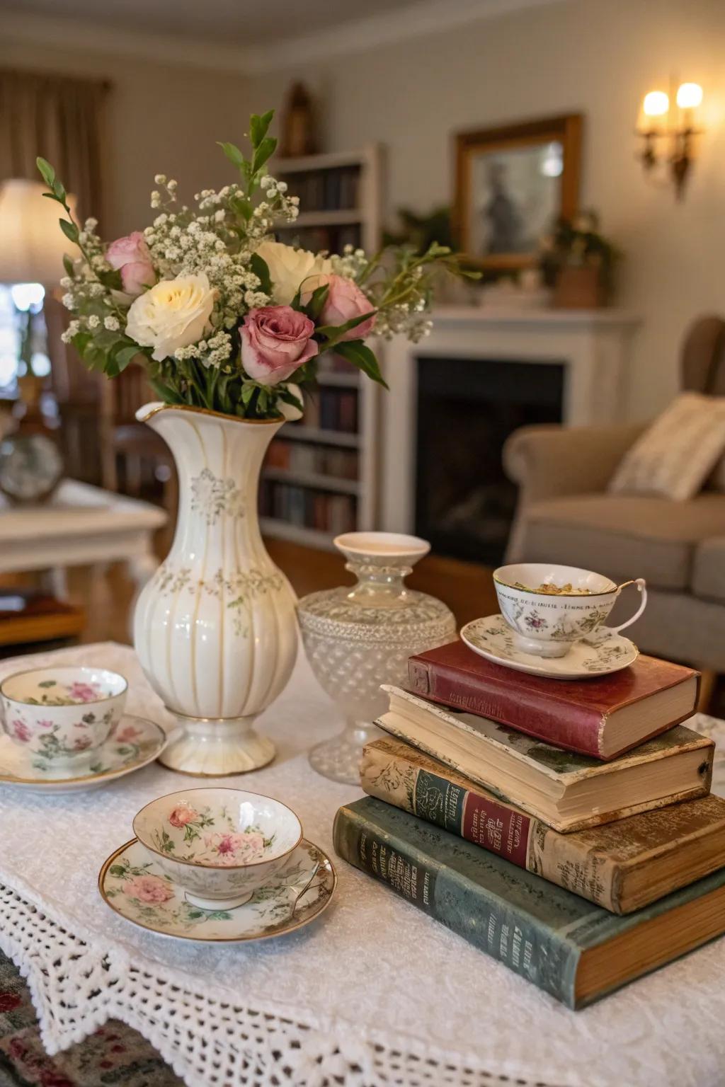 Classic finds can add charm and a unique narrative to your displays.
