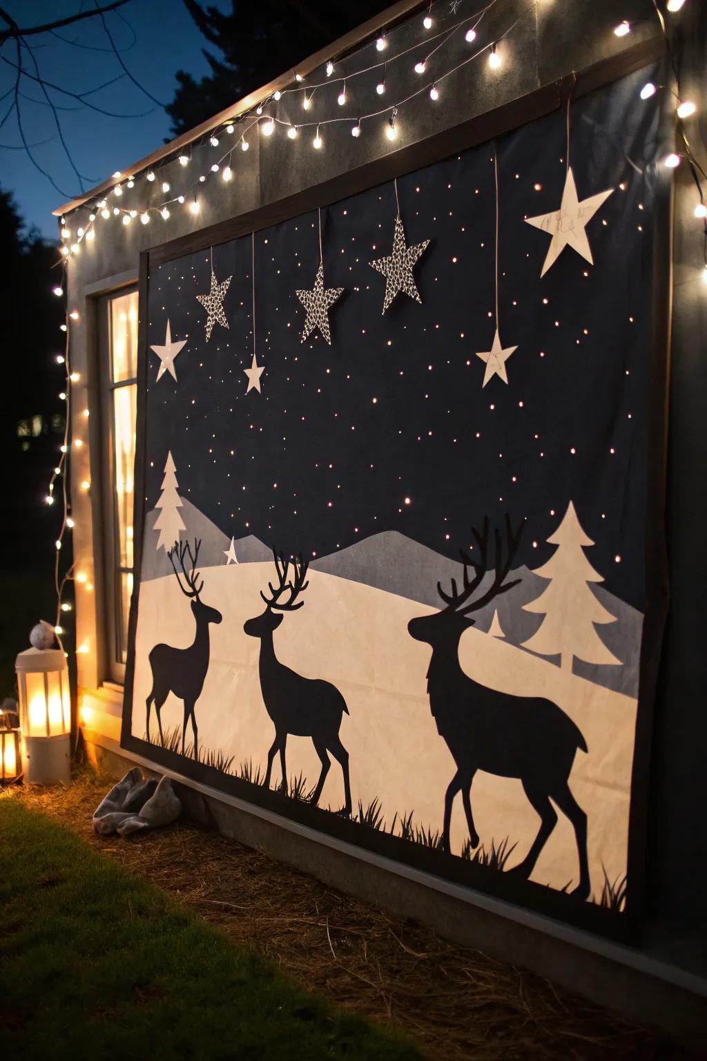 A deer starscape fashions a stunning celestial display.