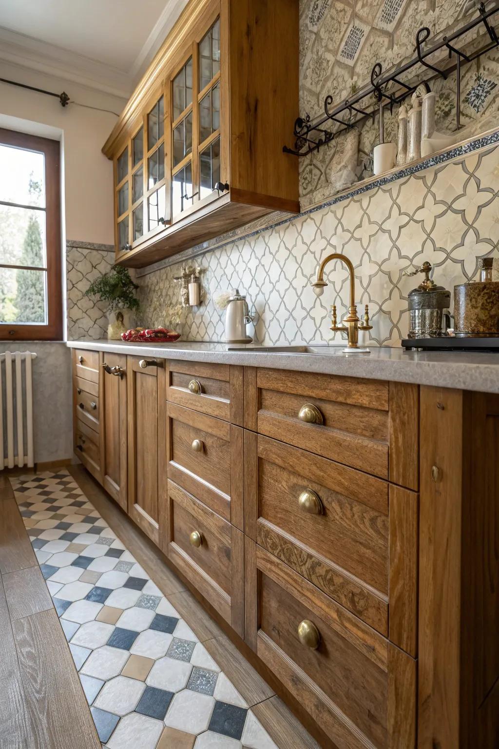 Charming touches add personality to the designs of small kitchens.
