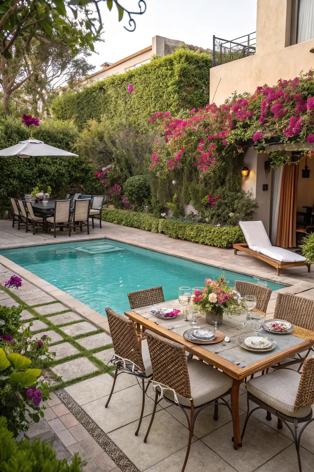 Adaptive spaces enhance poolside enjoyment.