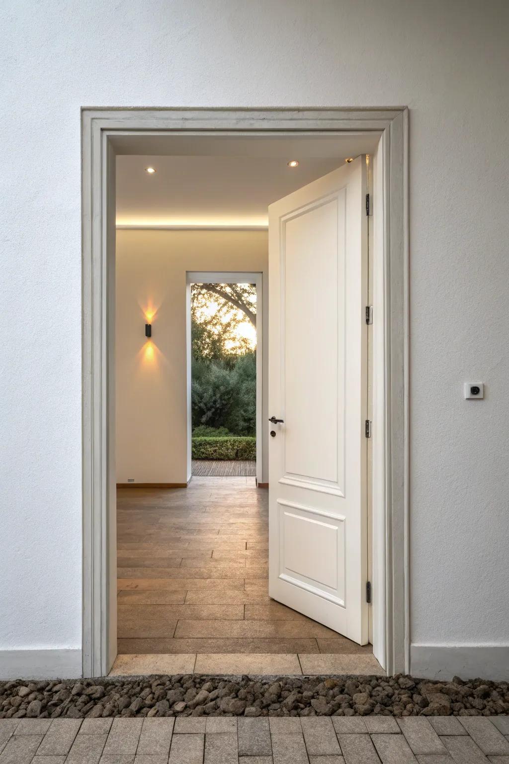 Trimless door for a seamless, contemporary visual.