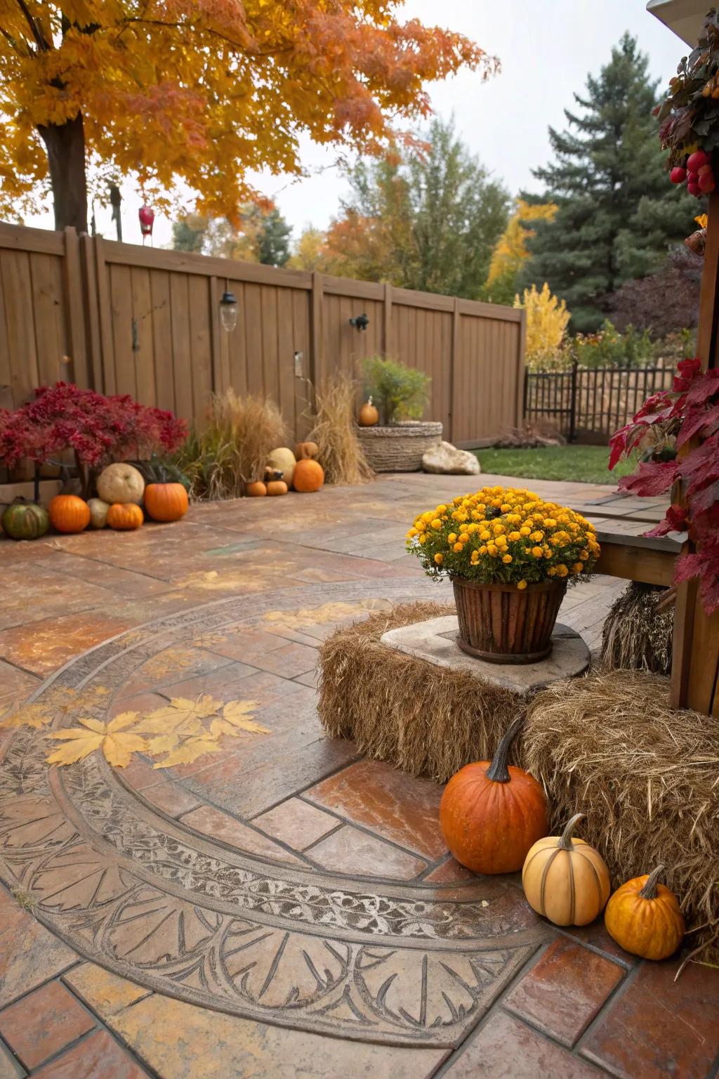 Seasonal colors keep this veranda vibrant and ever-changing.