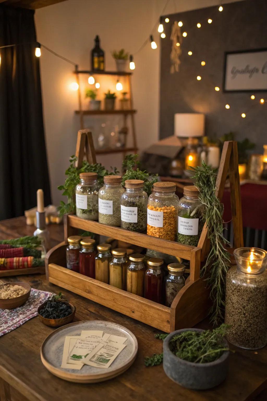 Concoct magic via a DIY elixir station.