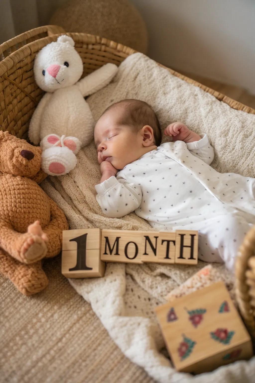 Milestone markers create a personalized memory of your baby's growth.