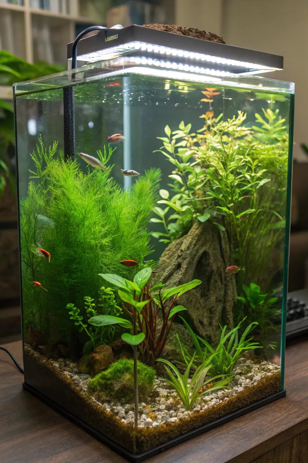 Make your tank a flourishing paradise with water plants.