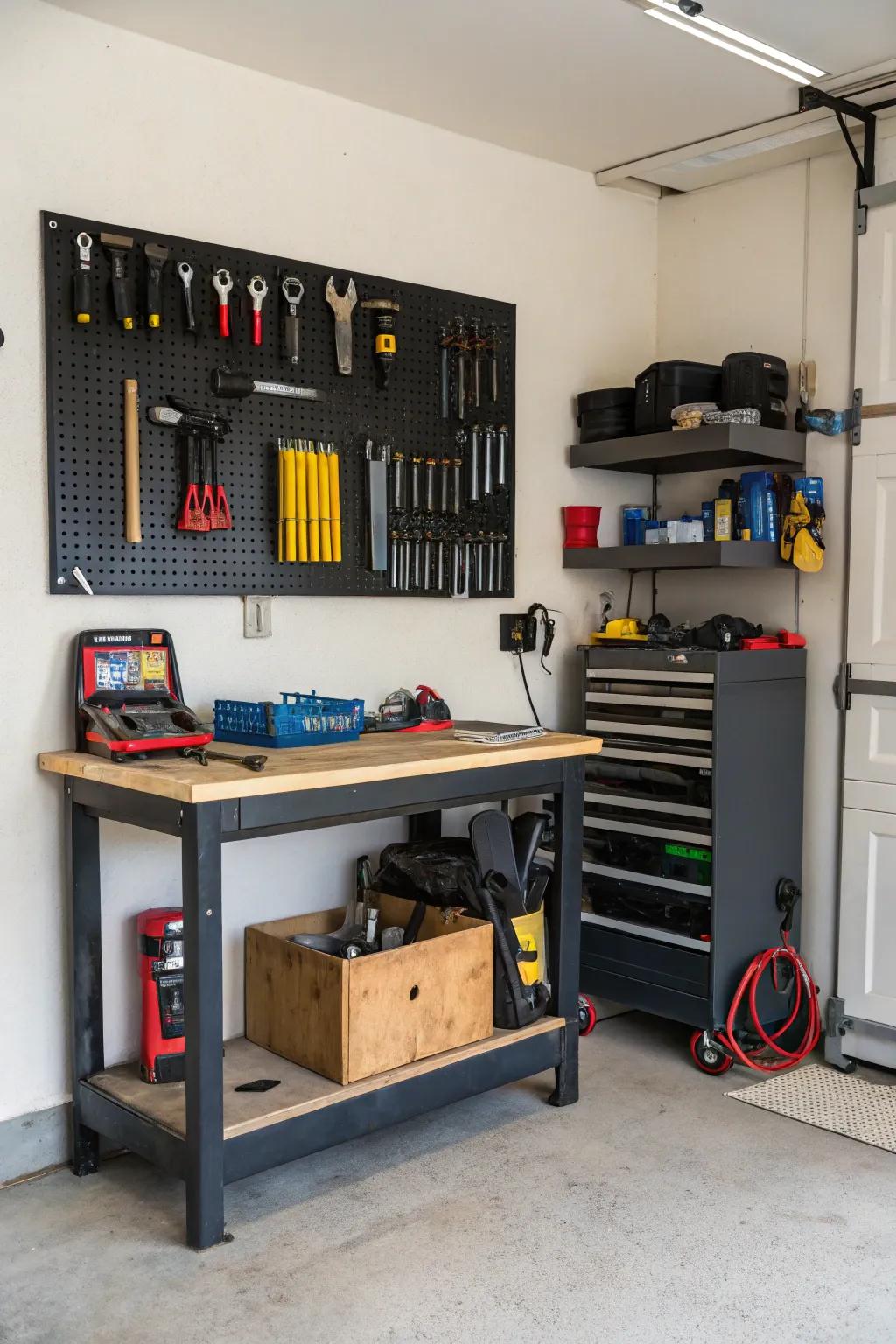 A designated workshop spot for tackling all your DIY projects.
