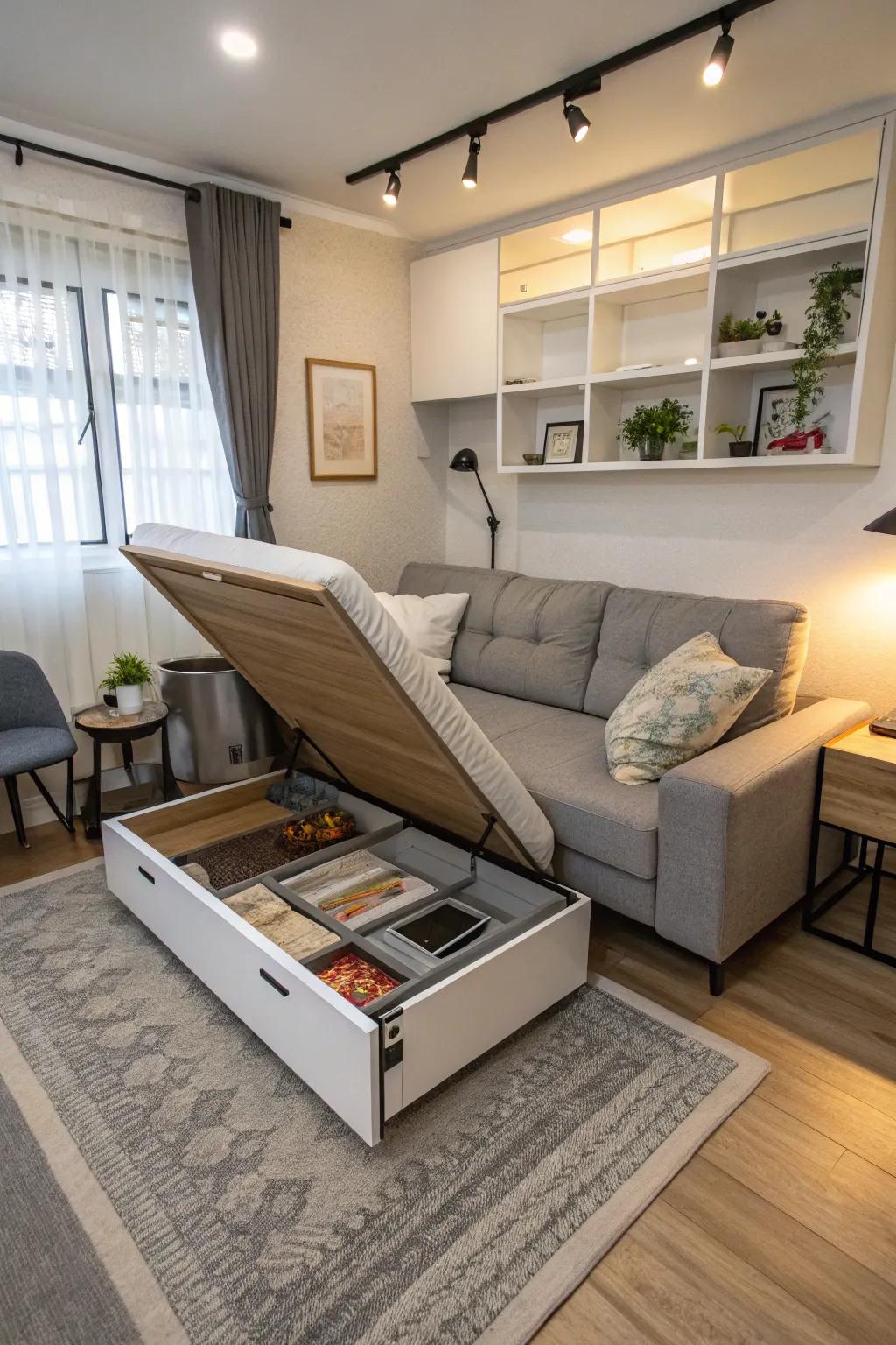 Multi-purpose furniture maximizes space and utility