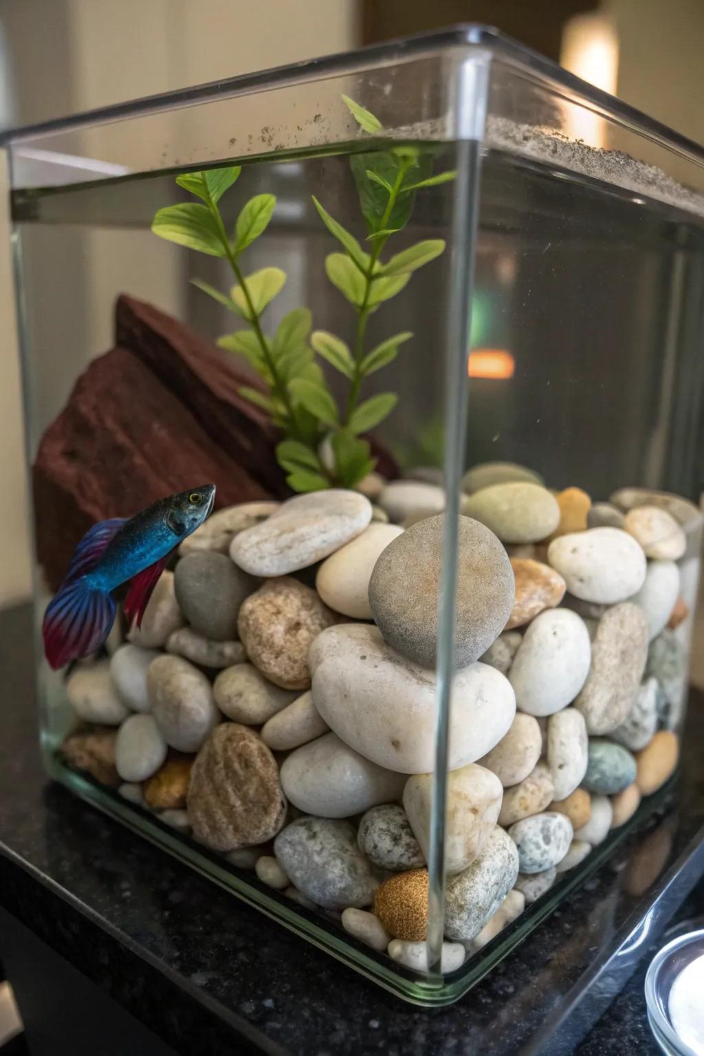 Forge a stony hideaway with natural stones for a snug bolt-hole.