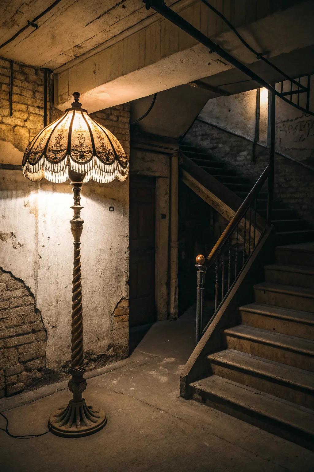 Subdued lighting engenders a snug, personal ambiance.