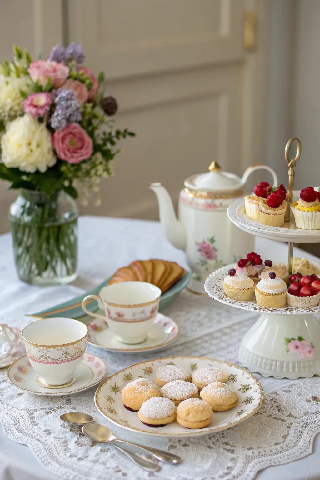 An enchanting tea party setup for an intimate party.