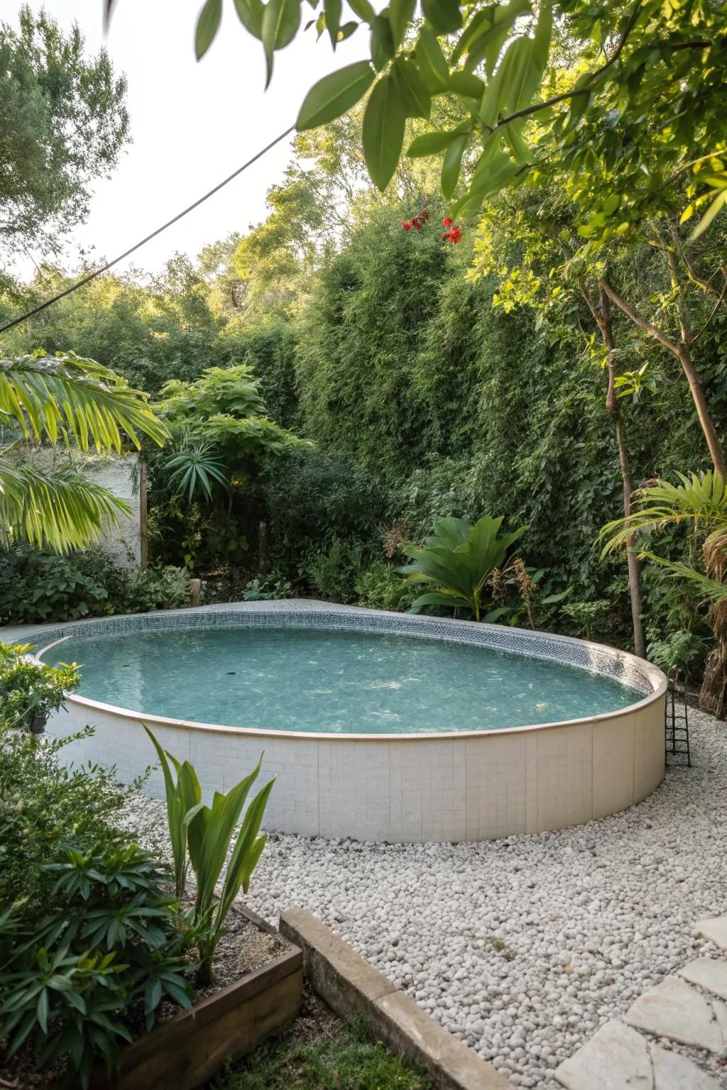Pebble foundations offer both visual appeal and practical benefits.