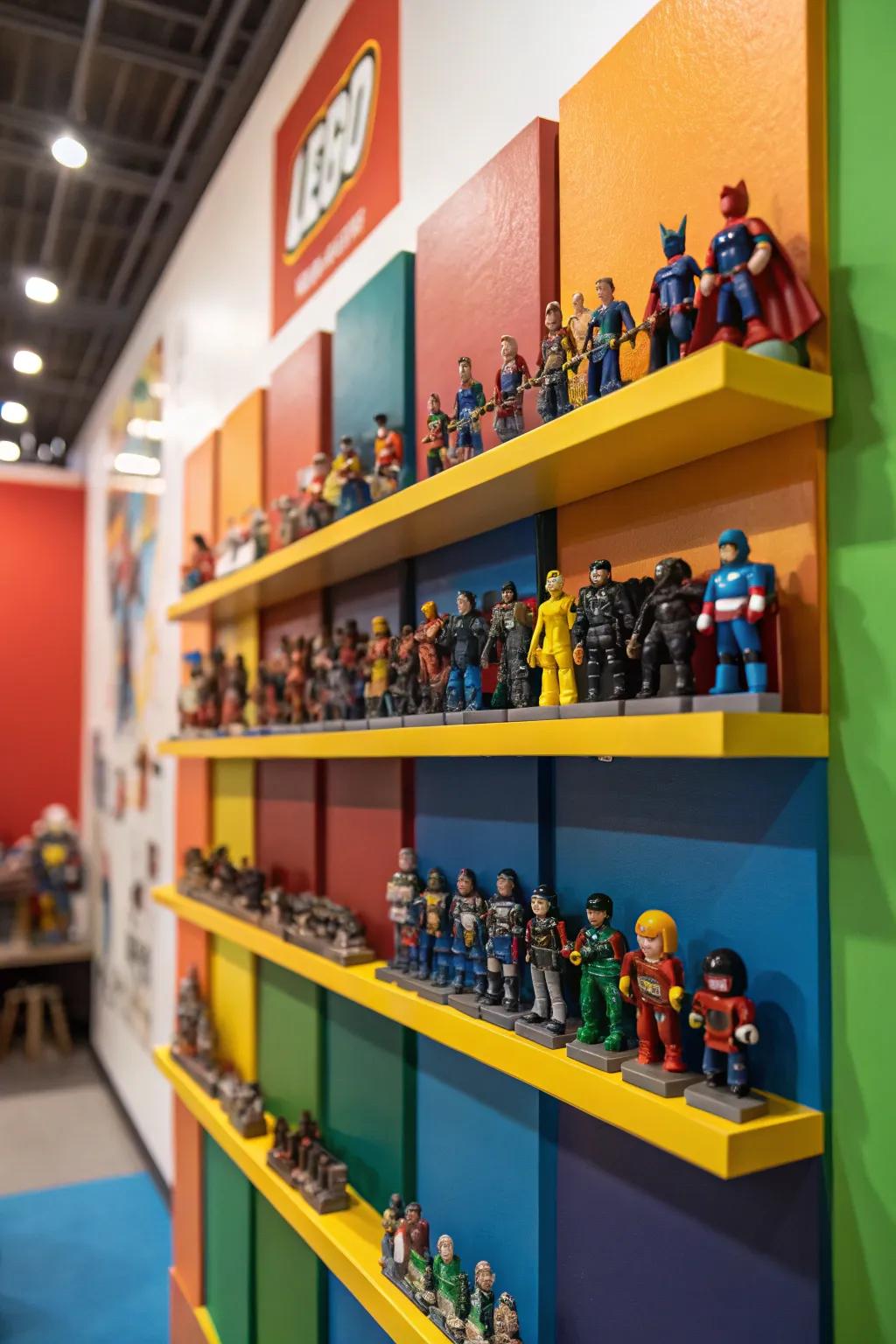 Theme your wall exhibits for a narrative consequence.