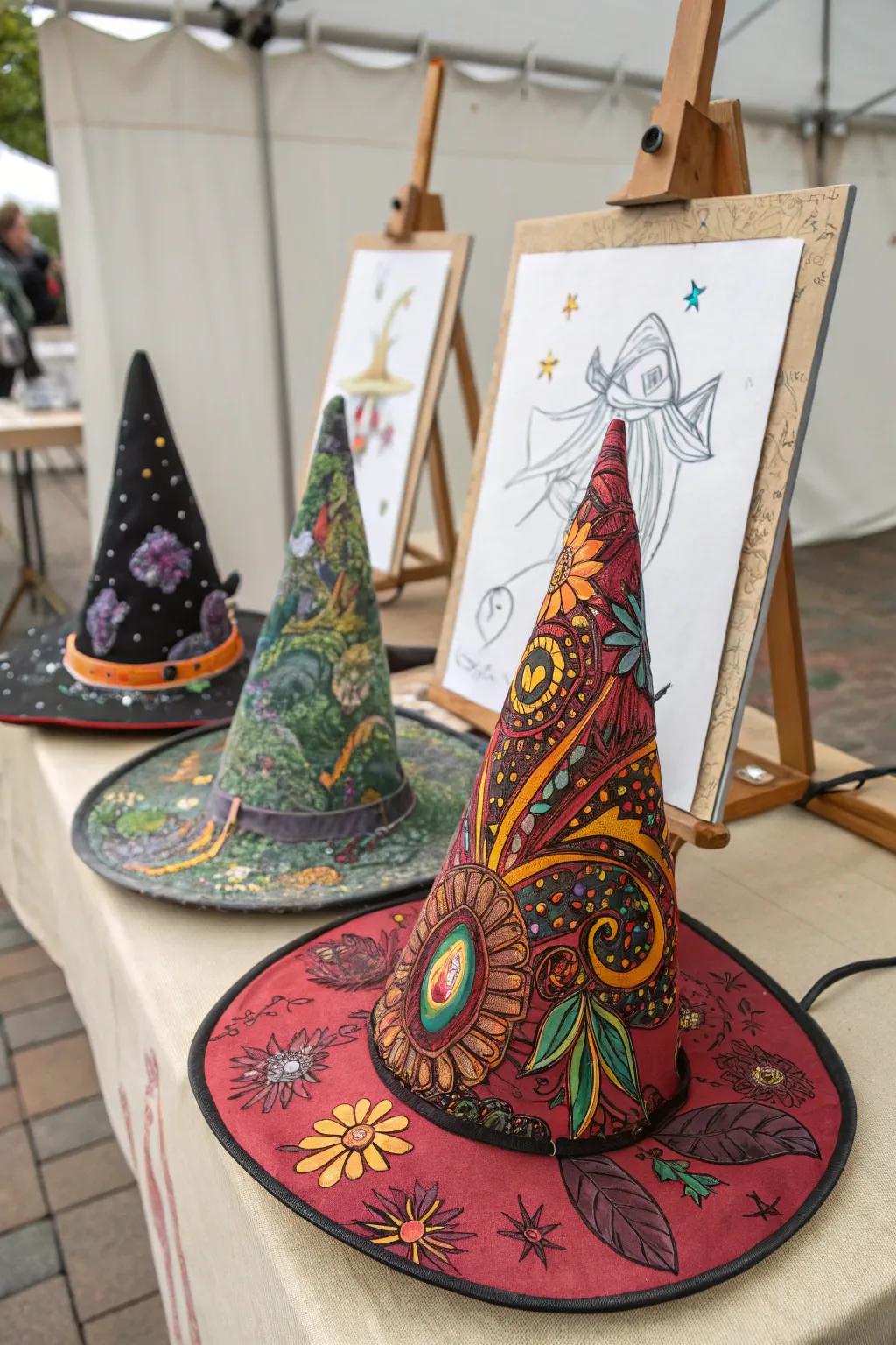 A collection of chic witch toppers showcasing unique designs
